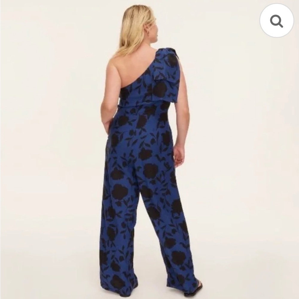 Kate Spade x Target Women's One Shoulder jumpsuit Size 16 Blue & Black